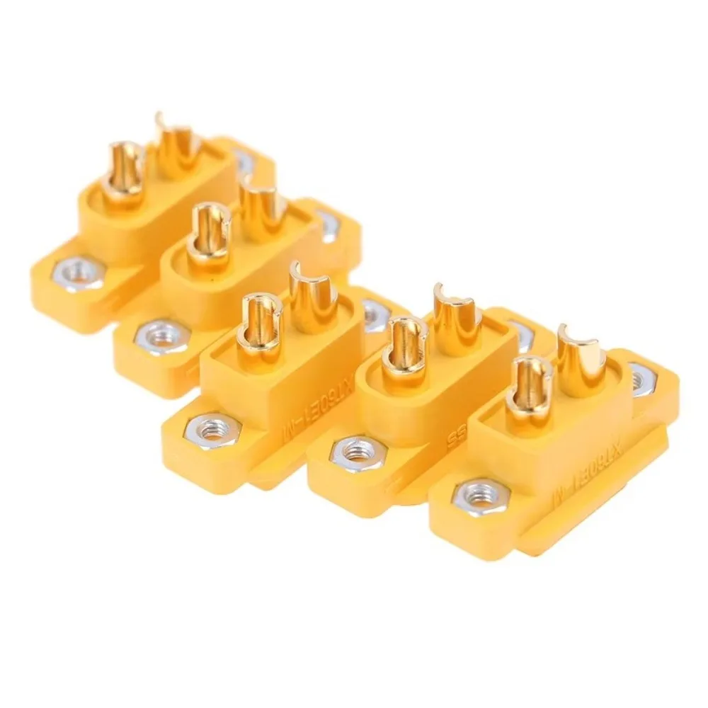 5pcs New AMASS XT60E Connector Mountable Plastic XT60E Male Plug Yellow RC Drone Accessories XT60E Female Plug