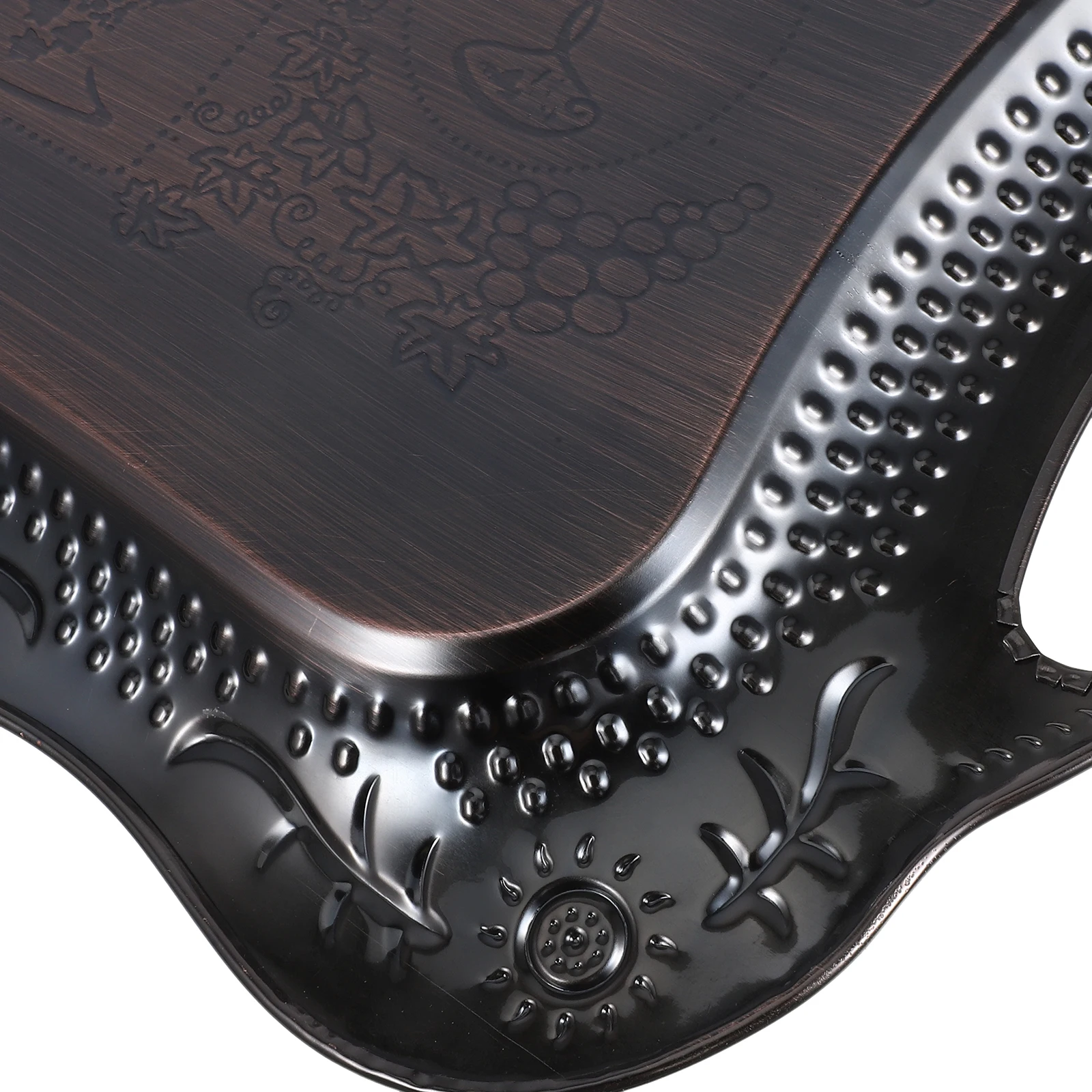 

Stainless Steel Serving Vintage Style Fruit For Party Snack Organizer Coffee Table Decor Metal Appetizer Plate Beverage Tray