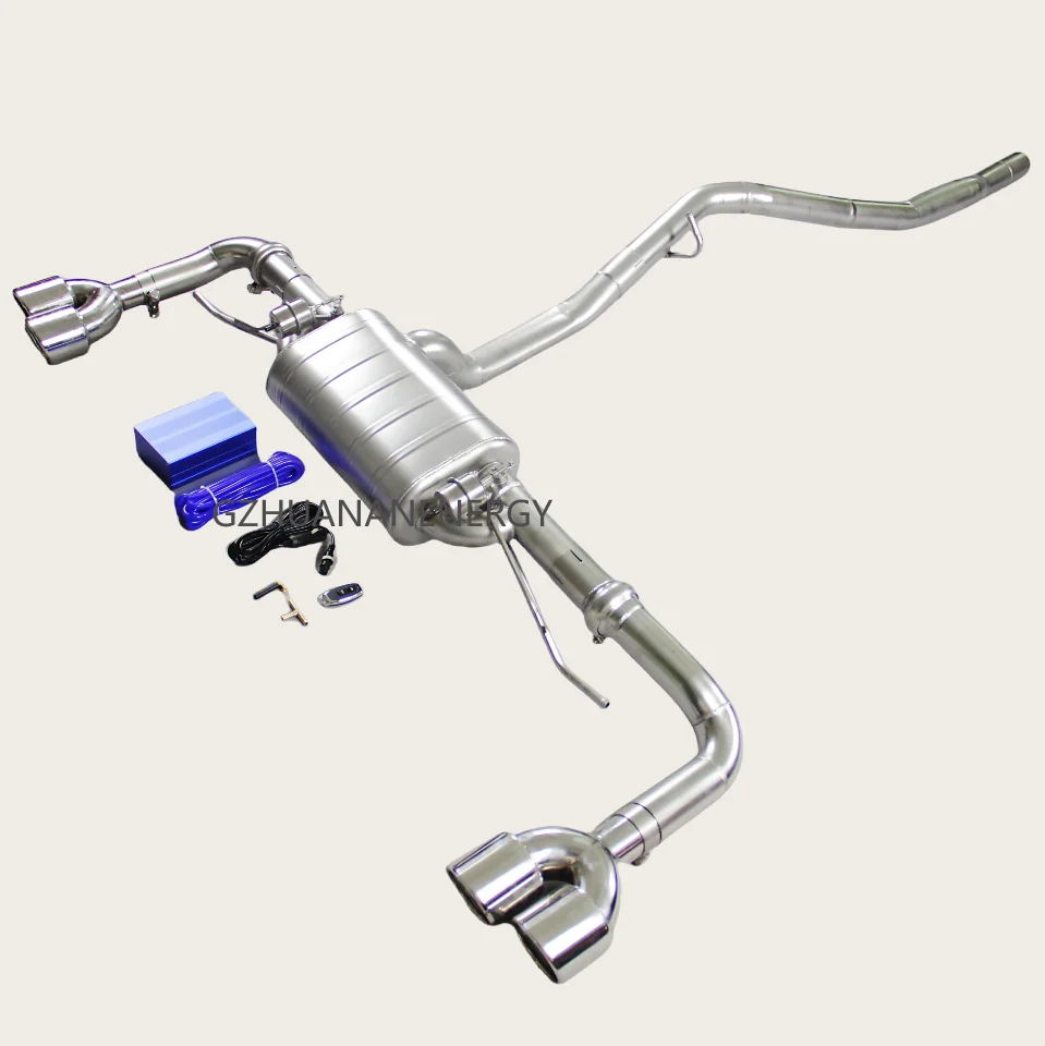 Factory Custom Exhaust System for  Q5 45 TFSI 2.0T Valvetronic Dual Mode Valved Muffler 304 Stainless Steel Tips Pipes