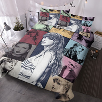 3pc Look Back On The Girl Duvet Cover Set Microfiber Bedset Soft Lightweight Comforter Sheets and Pillow Cases