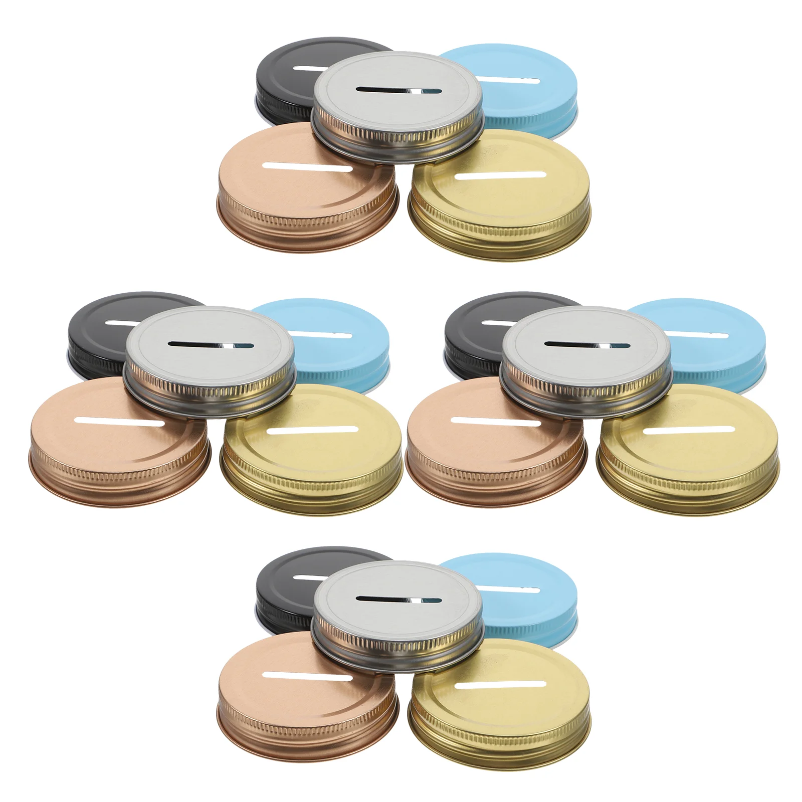 

20 Pcs Mason Piggy Bank Lid Convenient Jar Lids Sealing Cup Caps Covers Practical Wide Mouth