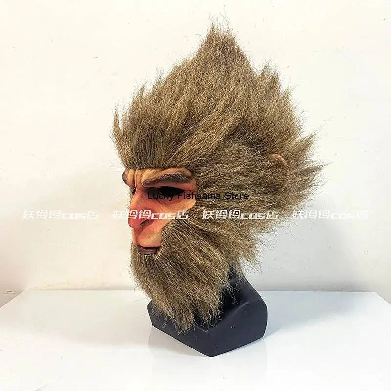 Black Mythology Wukong Full Face Mask Headgear Monkey King Cosplay Costume Destiny Person Mask Great Sage Mask Presale