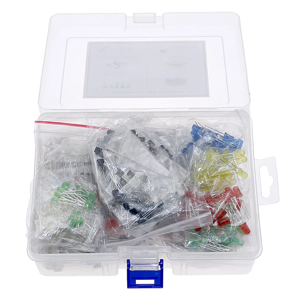 Diodes et Triodes LED en Céramique Électrolytique, Kit de 7 Types de Composants de Bricolage, Puzzles, Résistances à Film D.lique, 3/5mm