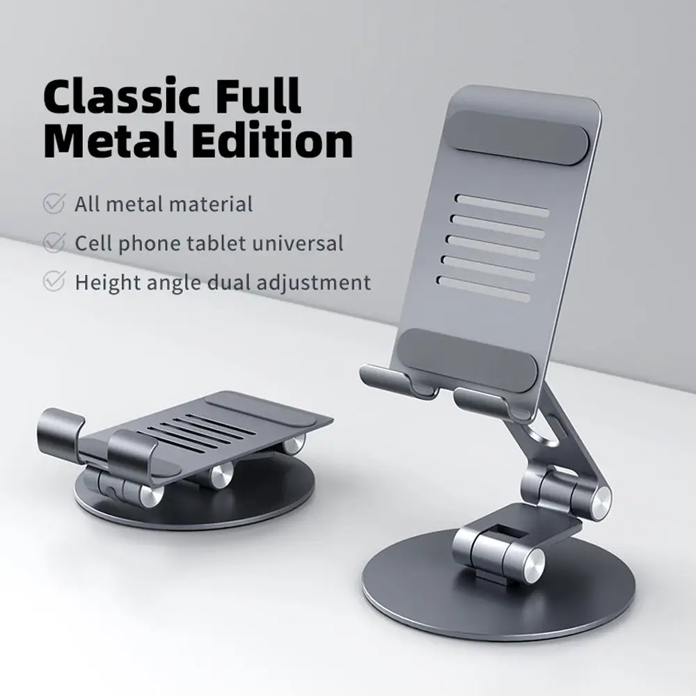 New rotating mobile phone flat bracket desktop bracket mobile phone rack lazy mobile phone flat rotating bracket