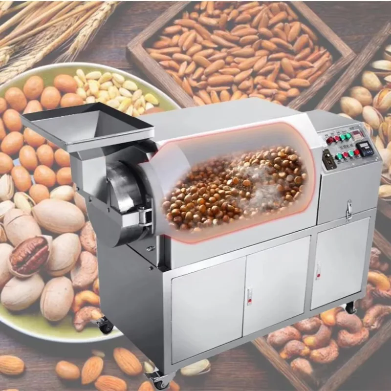 Small Nut Roasting Machinery Hot Air Coffee Roaster Machine Roasted and Salted Peanut Making Machine Customized