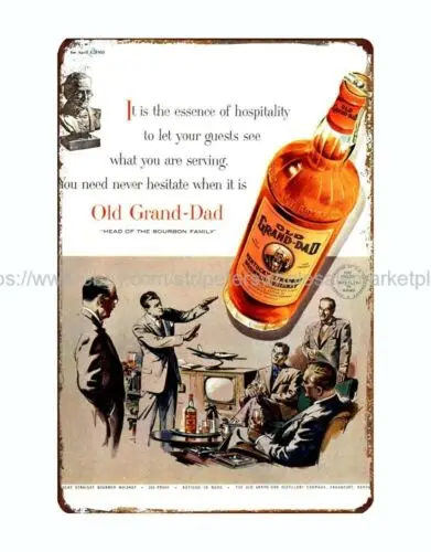 -home wall Old Grand Dad Kitchen Micro Brews Kegs drink metal tin sign