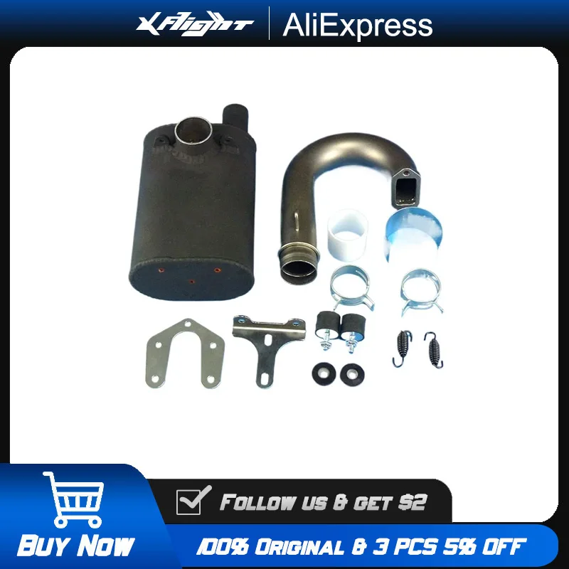 

Upgraded DLE200 Exhaust Pipe Muffler, High Performance Reinforced Single/Full Set for DLE200 RC Airplane Helicopter Gas Engine