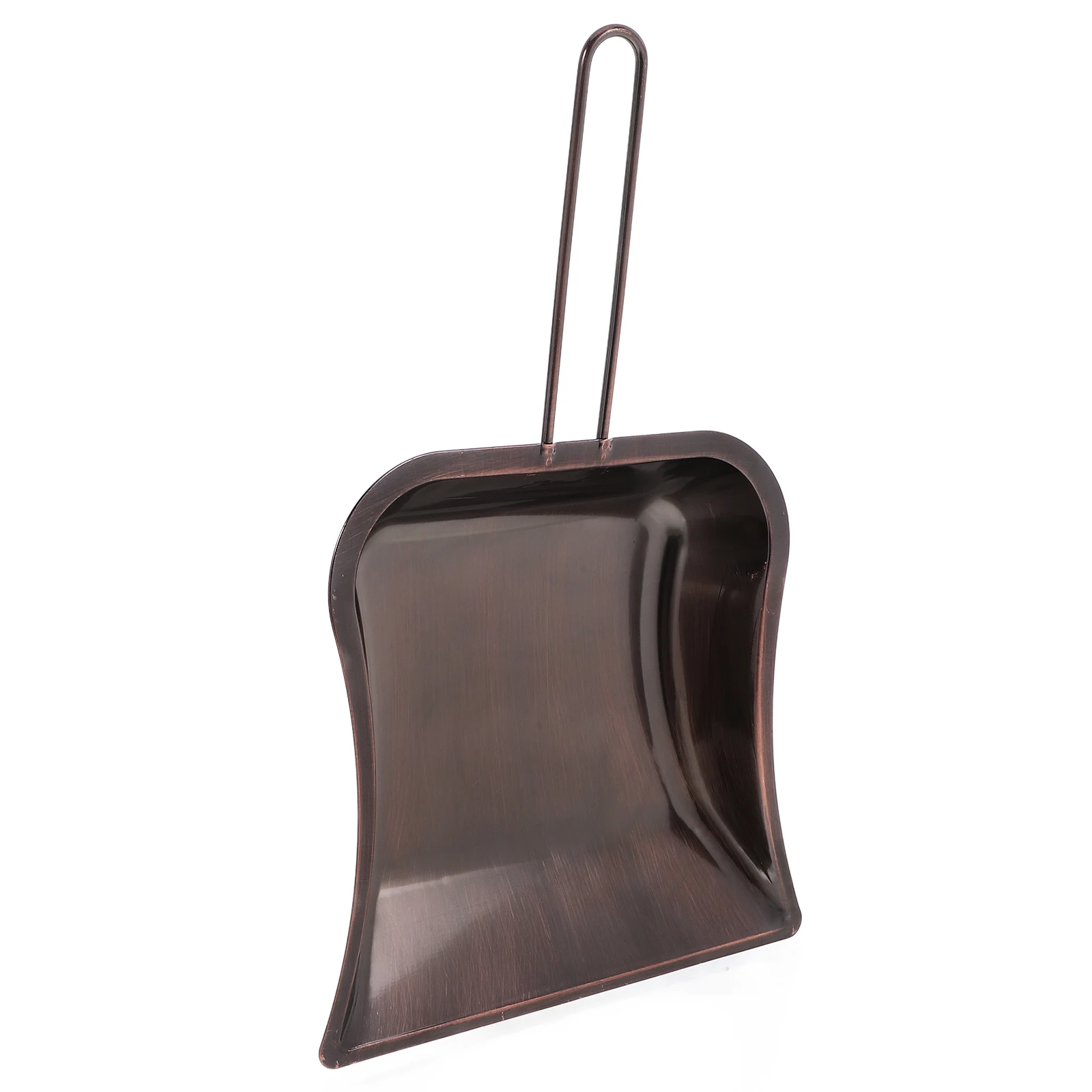 

Stainless Steel Dustpan Long Handle Mini Silver Tabletop Cleaner Heavy Duty Metal Pan for Home Office Workshop Use