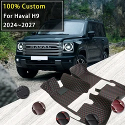 Car Floor Mats For Haval H9 MK2 2024 2025 2026 2027 5seat Waterproof Pads Foot Carpets Floor Covers Auto Accessories