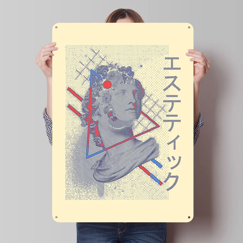 Comicfiguren Metallposter Individuelle Wandkunst Retro Vintage Blechschilder für Männerhöhle Schlafzimmer Dekoration Ästhetisches Zuhause