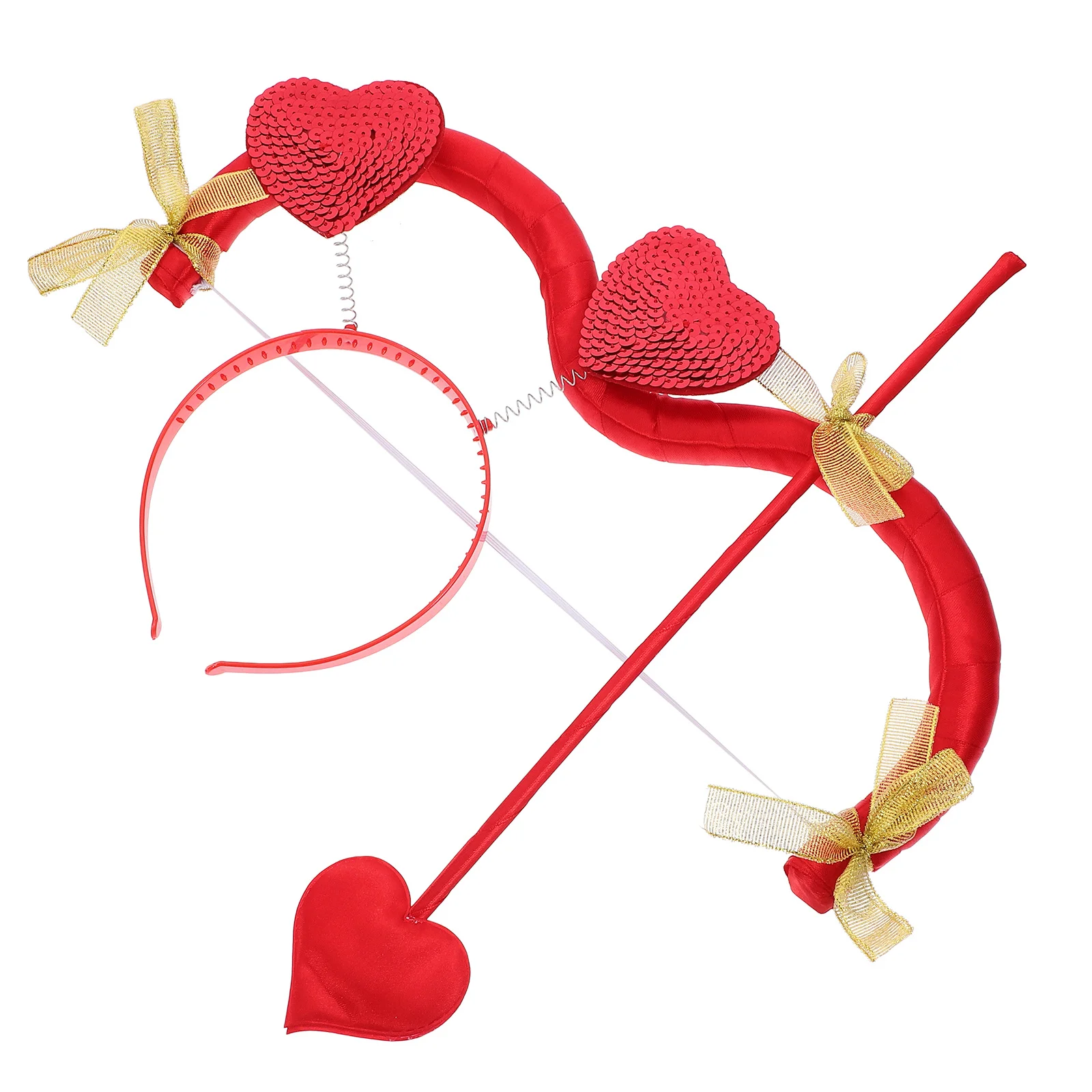 

1Set Cupid Arrow Bow Headband Set Valentine Party Supplies for Women Cosplay Costume Photo Prop Festive Atmosphere Stage