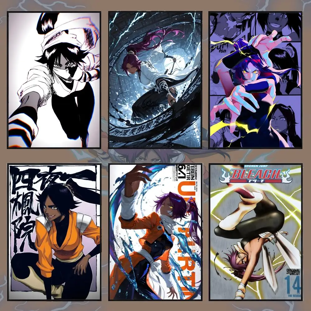 Character Y-Yoruichi S-Shihoin Poster PP Self Adhesive Decorative Poster Waterproof Waterproof for Apartment Bedroom