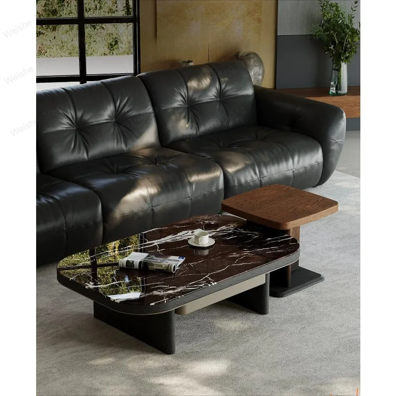 

Minimalist marble coffee table combination rectangular living room home light luxury high sense