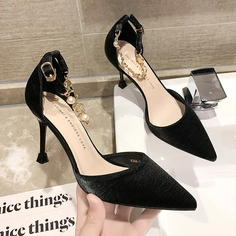 New 2024 Stiletto Red Women's Heel Shoes 2024 Trend Sandals for Party and Weddings Pumps Chic and Elegant Sexy Heels for Women