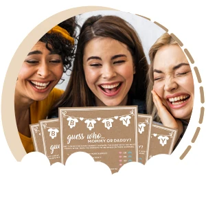 Party Hearty Babyparty-Spiele für Mädchen oder Jungen, 10-teiliges „Mommy or Daddy Guess Who“-Spiel, lustige Aktivitätskarten, geschlechtsneutral, Ideen – Detail 7