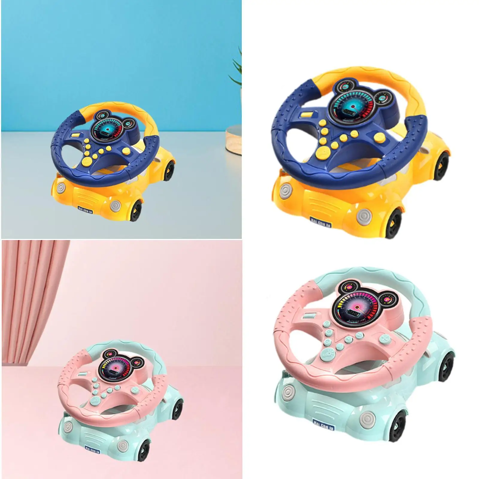 Steering Wheel Toy Simulation Car Steering Wheel Eletric Pretend Play Fun Learning Role Play Driver Fun Activity for Toddlers