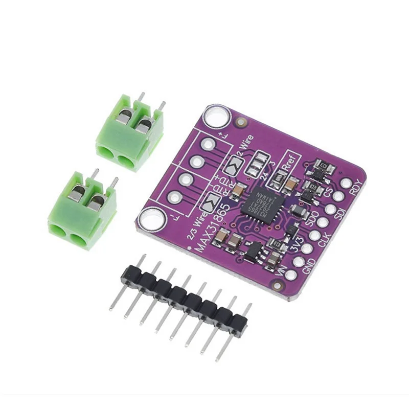 MAX31865 PT100/PT1000 Scheda convertitore da RTD a digitale Modulo amplificatore sensore termocoppia di temperatura 3,3 V/5 V