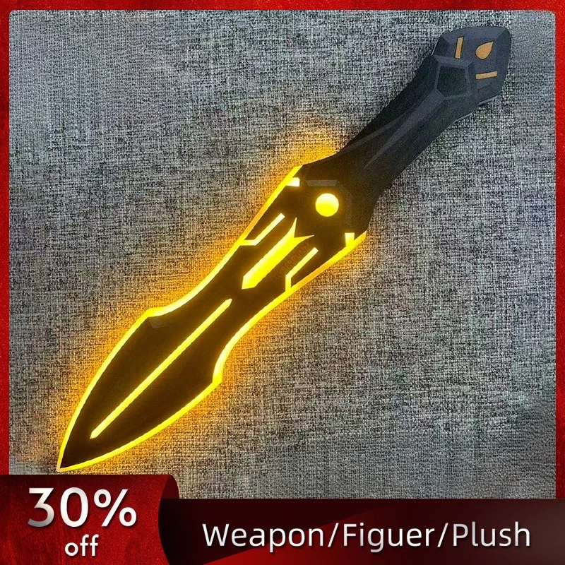 38cm/14.96in acrílico samurai faca jogo periféricos katana modelo adereços cosplay brinquedo luminoso ornamentos colecionáveis namorado presente