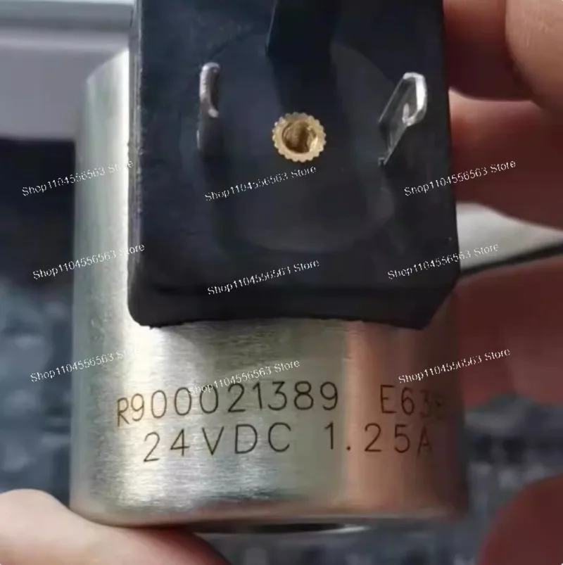 R900021389 Solenoid Coil 24VDC, Industrial Valve Replacement Part for Hydraulic/Pneumatic Systems, Heavy Duty