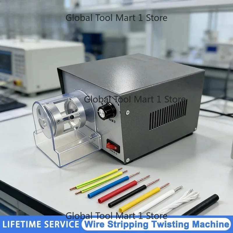 0.1-1.5mm² Electric Wire Stripping Machine 40W Rubber Wires AC/DC power cord electronic cable multi-core cable Twisting Peeling