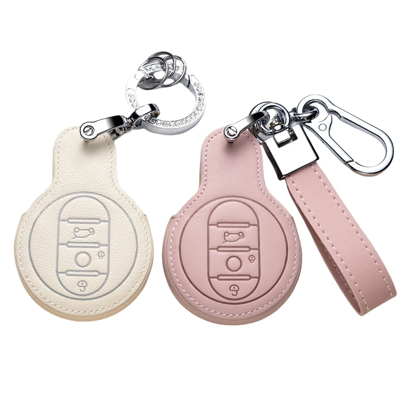 

Oli Leather Key Fob Cover with Keychain Lanyard for BMW MINI COOPER S ONE JCW F54 F55 F56 F57 F60 CLUBMAN COUNTRYMAN