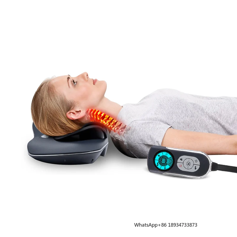 Hot Sale Electronic Air Pump Chiropractic Spine Heating Therapy Massage Pillow Neck Traction Device