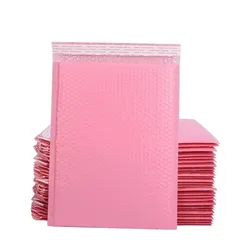 Lot de 10 enveloppes à bulles roses, emballage noir/bleu pour petites entreprises