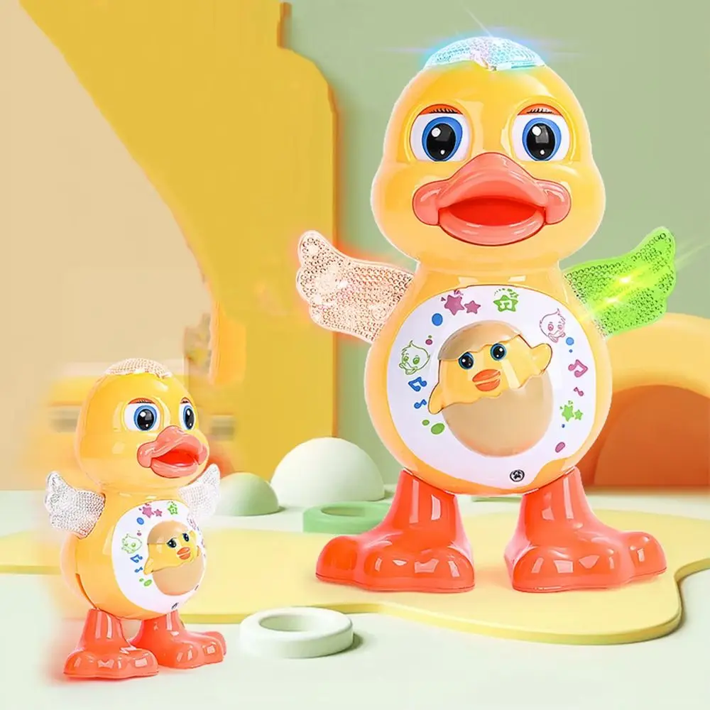 with Flashing Lights Dancing Duck Toy Cartoon Sing Dance Interactive Musical Animal Shake Body Electronic Toys Kids