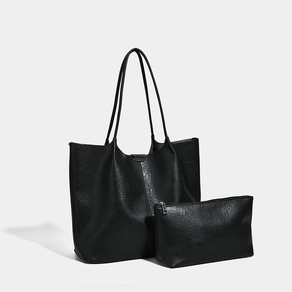 Nouveau sac rétro en daim givré pour femmes, grand Design de luxe décontracté, sac à aisselles haut de gamme, poignée souple, fermeture éclair, fourre-tout fermé