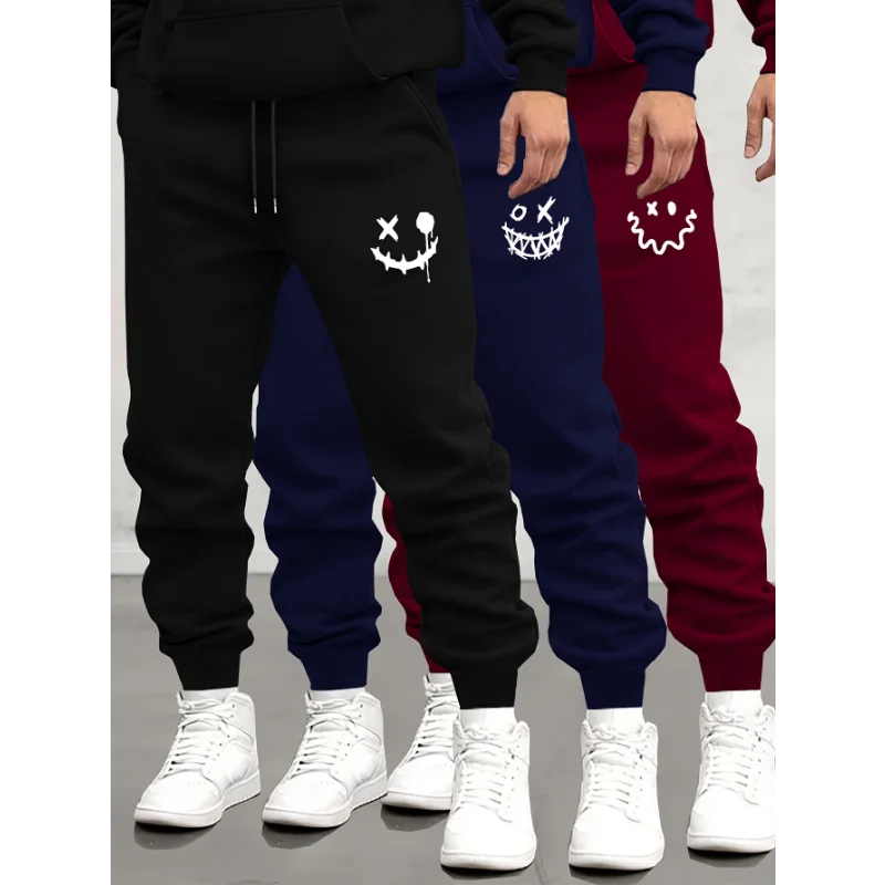 

Autumn and winter new sports jogging trousers fitness loose clothing casual street pants Trendy printed men's pants S-3XL