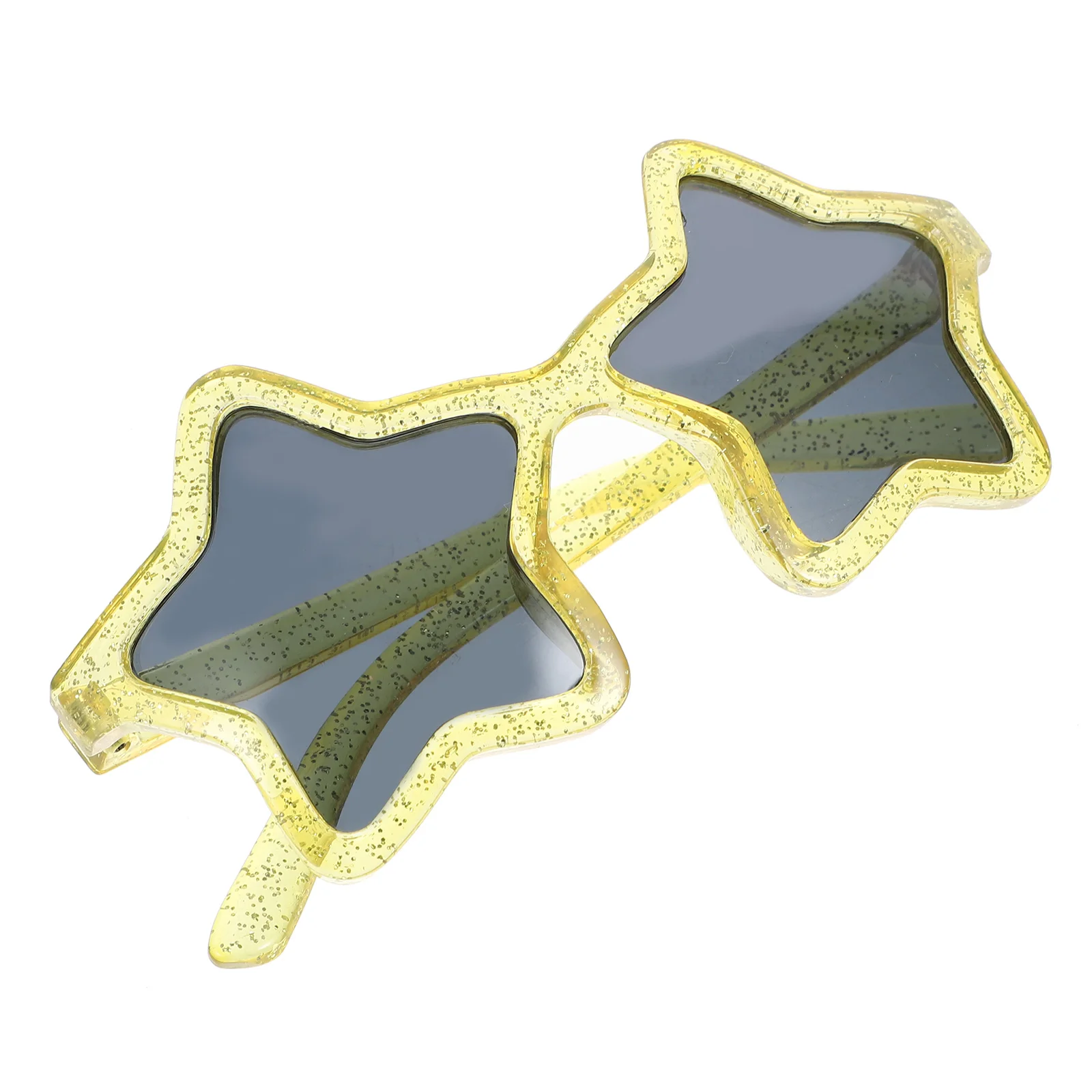 

1pcs Five-Pointed Star Shaped Sunglasses For Women Men Metal Frame Uv Protection Lightweight Party Costume Accessories Yellow