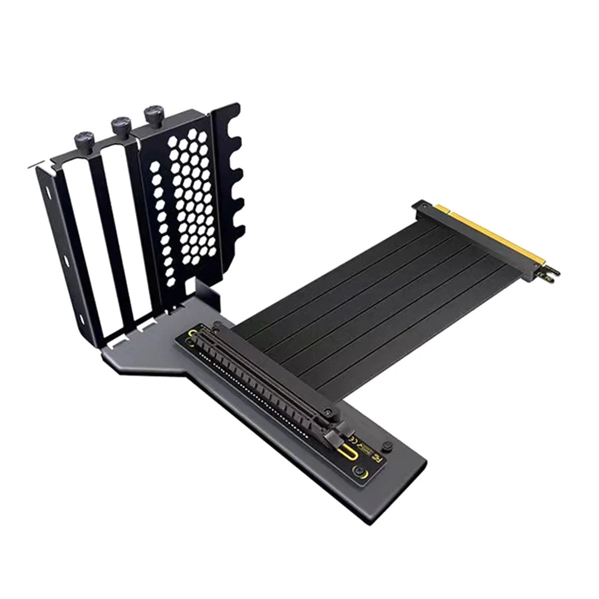 

Hot sale Industrial PCIE3.0 X16 Riser Cable Extension Graphics Card Holder Vertical Aluminum Alloy Video Card Bracket