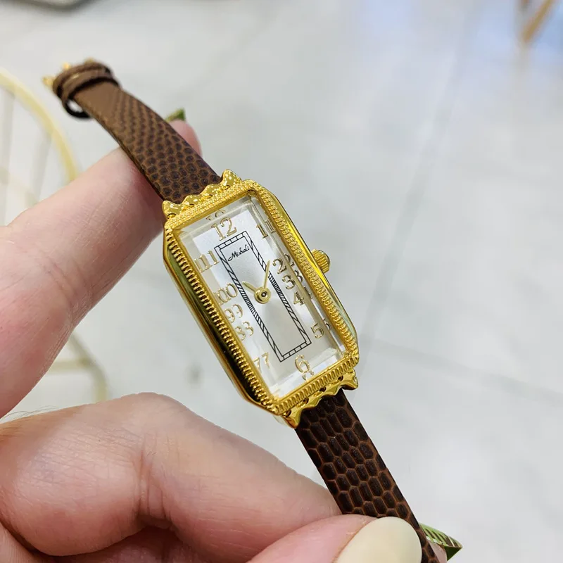 Women Quartz Watch Luxury Clock Fashion Elegant Rectangle Square Case Diamond Dial Vintage New Orologio Reloj Ladies Wristwatch