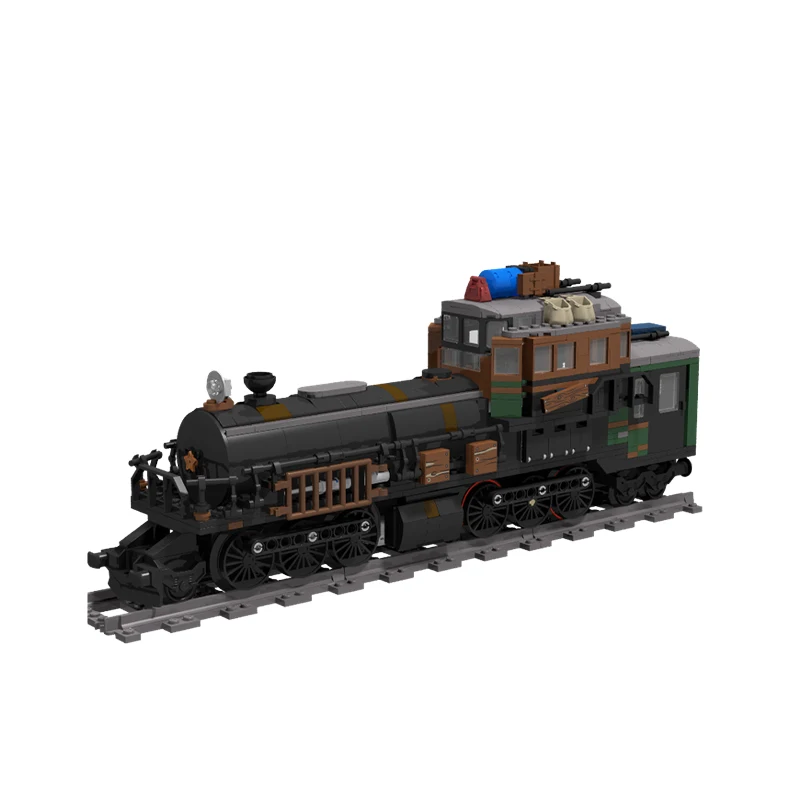 Game Creative Metro Exodus Aurora Train MOC Building Block Railway Passenger Transport Freight Locomotive Model Brick Toy Gifts