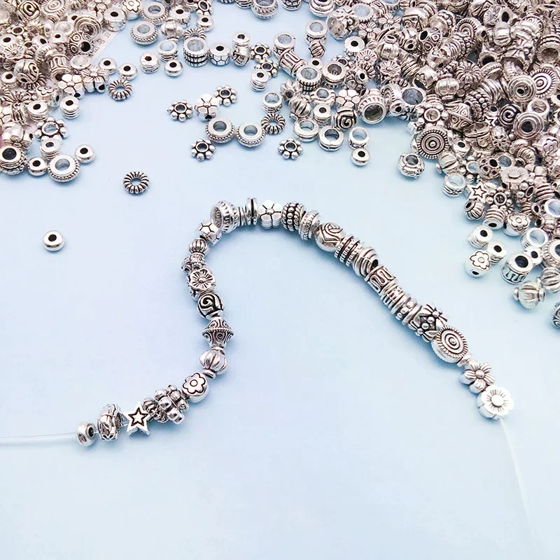 /HTF/Antique Silver Color Hollow Ball Metal Beads Spacer Beads For Jewelry Making DIY Bracelet Nekclace 30Pcs/lot