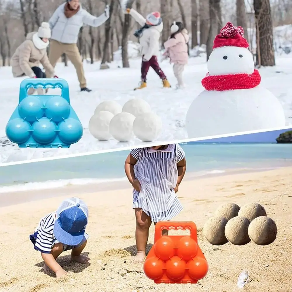 Plastics Snowball Maker Clip Wear-resistant Double ball Snow Ball Mold Tool Safe Portable Winter Fight Clip Toy Winter Outdoor