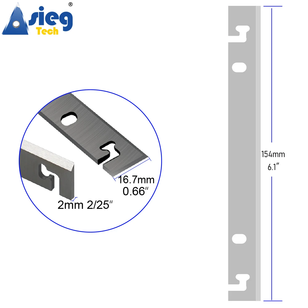 154×16.7×2mm HSS Planer Blades Jointer Knives 6\