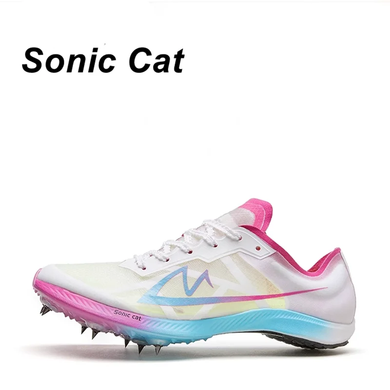 

Sonic Cat Spikes Shoes Full Carbon Plate Running Shoes Professional Track Field Sprint Training Shoes Triple Jump Nail Sneakers