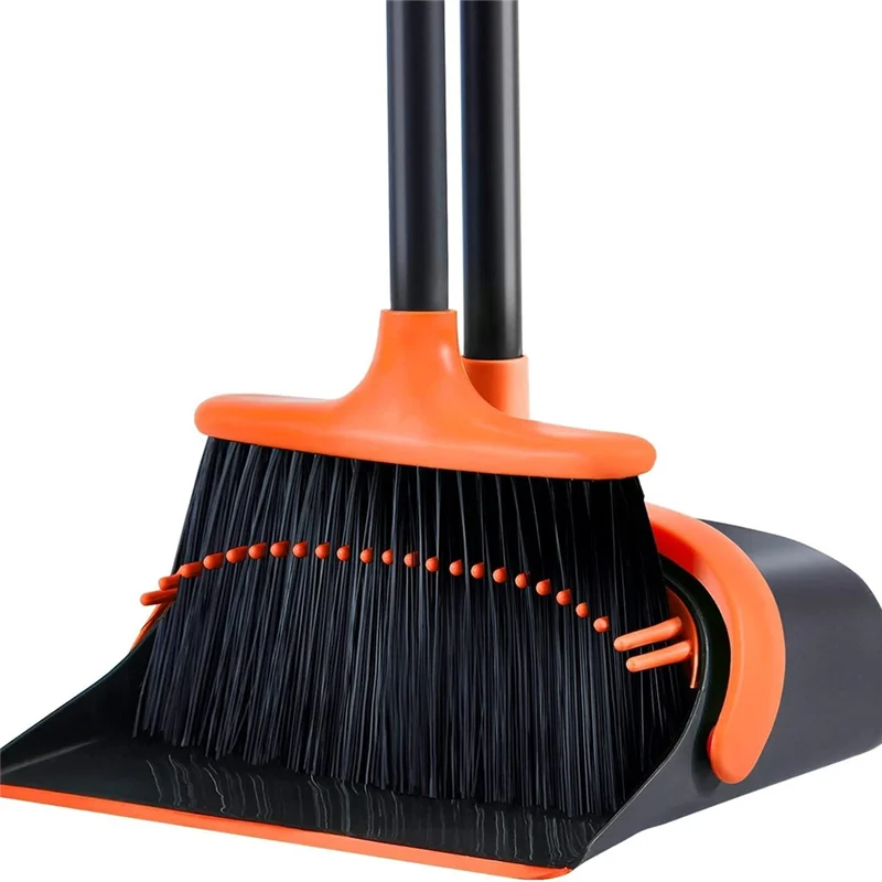

A11E-1 Set Broom And Dustpan Set For Home Dustpan With 52Inch Long Handle Broom Combo Set