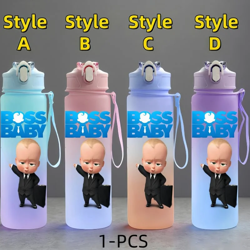 The Boss Baby Anime Character Water Cup Outdoor Sports Large Capacity Portable Drinking Bottle Children's Gift Drinking Bottle