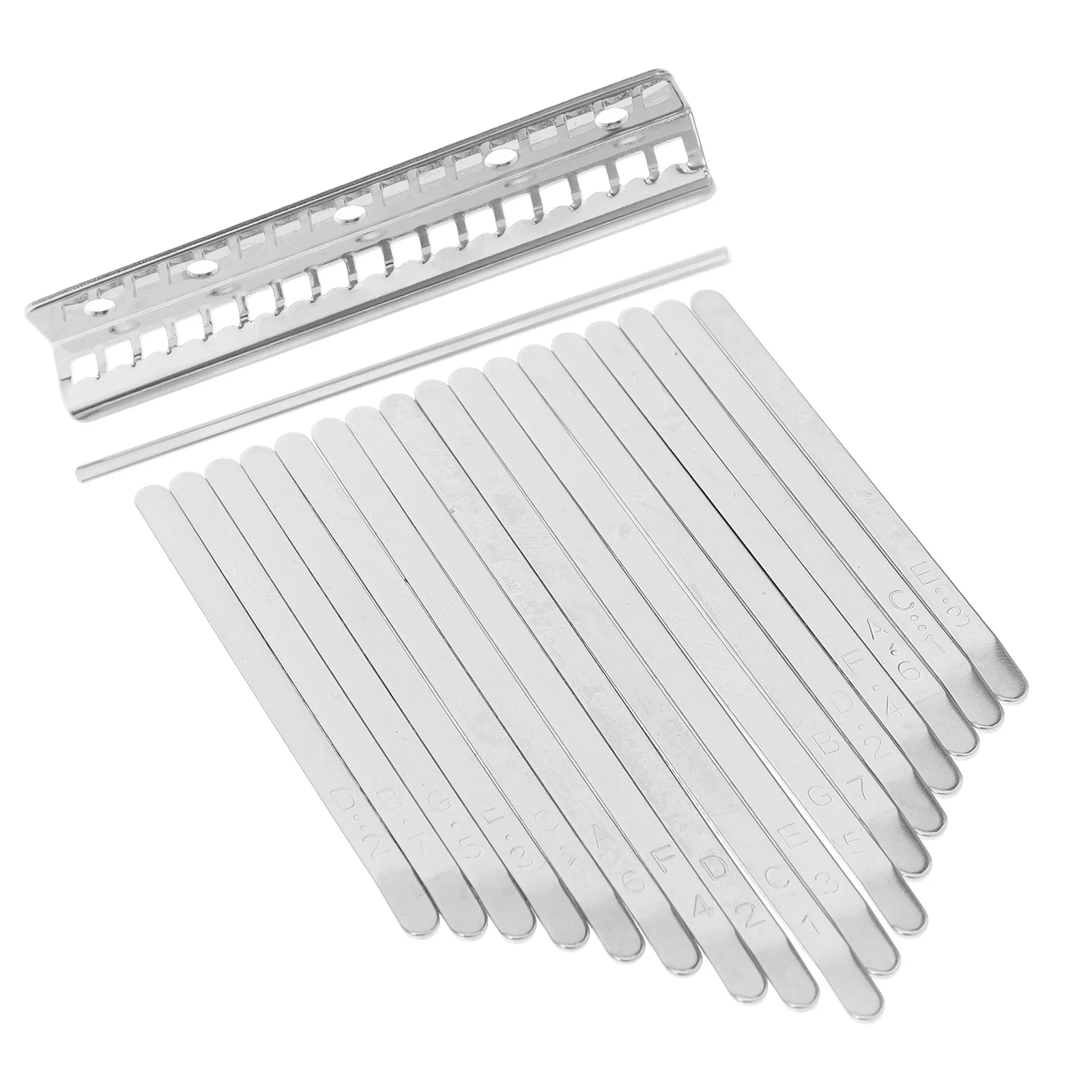 

1Set Kalimba 17 Key Replacement Professional Chamfered Smooth Playing Flexible Metal Parts Finger Piano Instrument Accessories