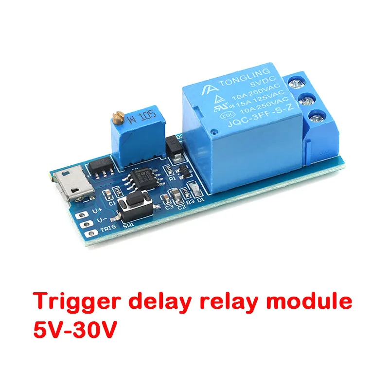 Hot-Selling Wide Voltage 5V-30V Trigger Delay Relay Module - Timer Switch for Delayed Turn-On/Off