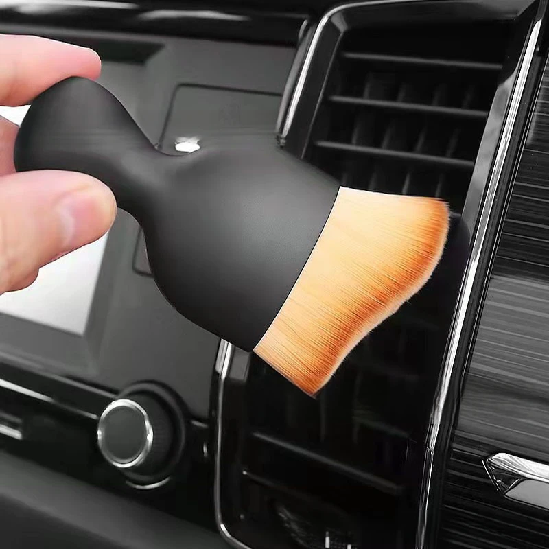 Car Cleaning Brush Air Vent Dust Removal Soft Bristle Brush Cleaning Tool Car Interior Gap Dust Sweeping Magic Brush