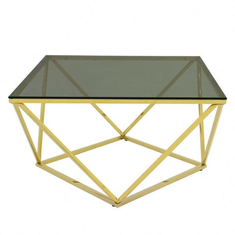 selling gold accessories base plated best furniture metal sofa side coffee table with, glass top for restaurant/