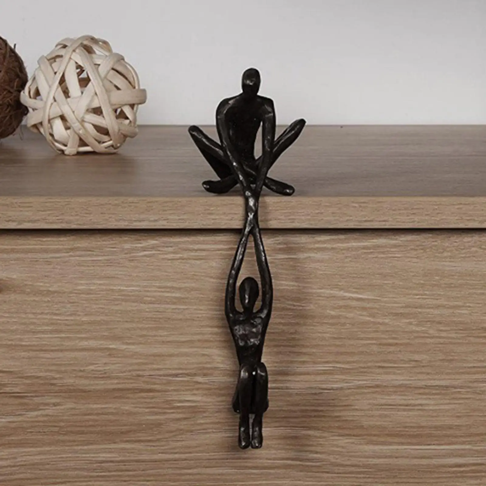 

Couple Statue Dancing Love Gift Black Figurine for Tabletop Ledge Bookshelf