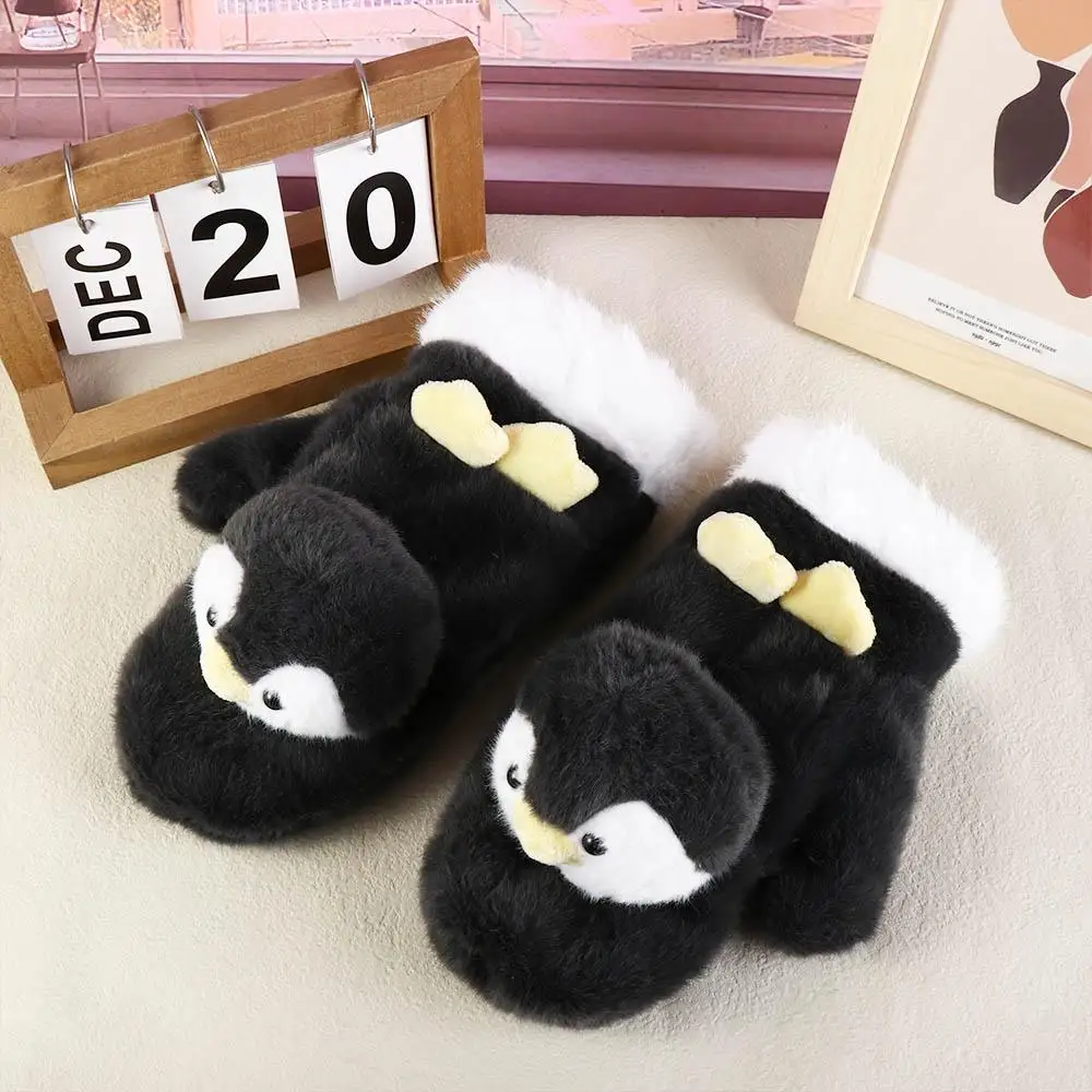 Capybara Capybara Plush Gloves Winter Warm Penguin Penguin Plush Warm Gloves Cold Protection Cartoon Design Animal Plush Gloves