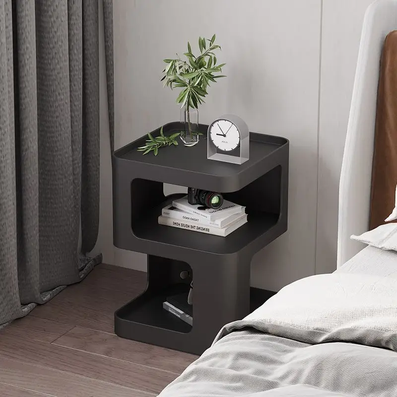 Bedroom bedside table, small unit, modern and minimalist bedside table, creative light luxury style, Nightstands