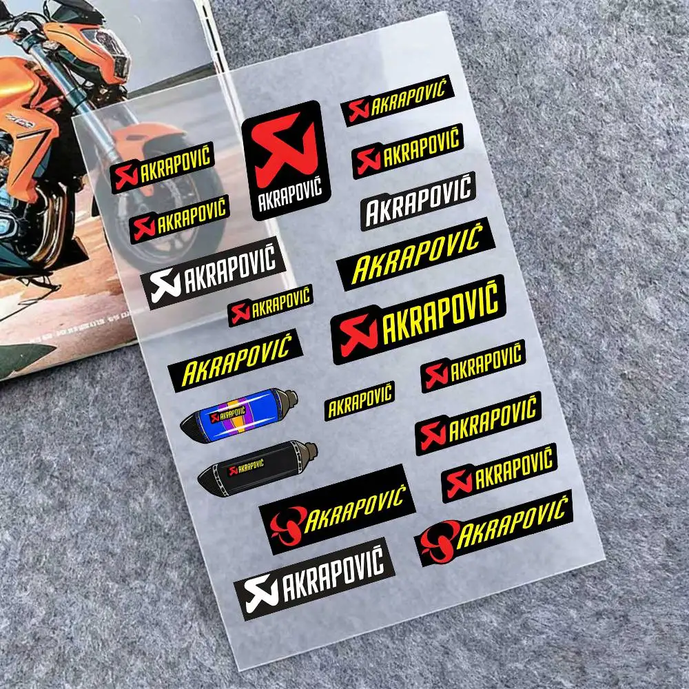 

Светоотражающие наклейки AKRAPOVIC для мотоциклов, водонепроницаемые наклейки для шлема, скутера, топливного бака, ящика для инструментов, гоночные наклейки