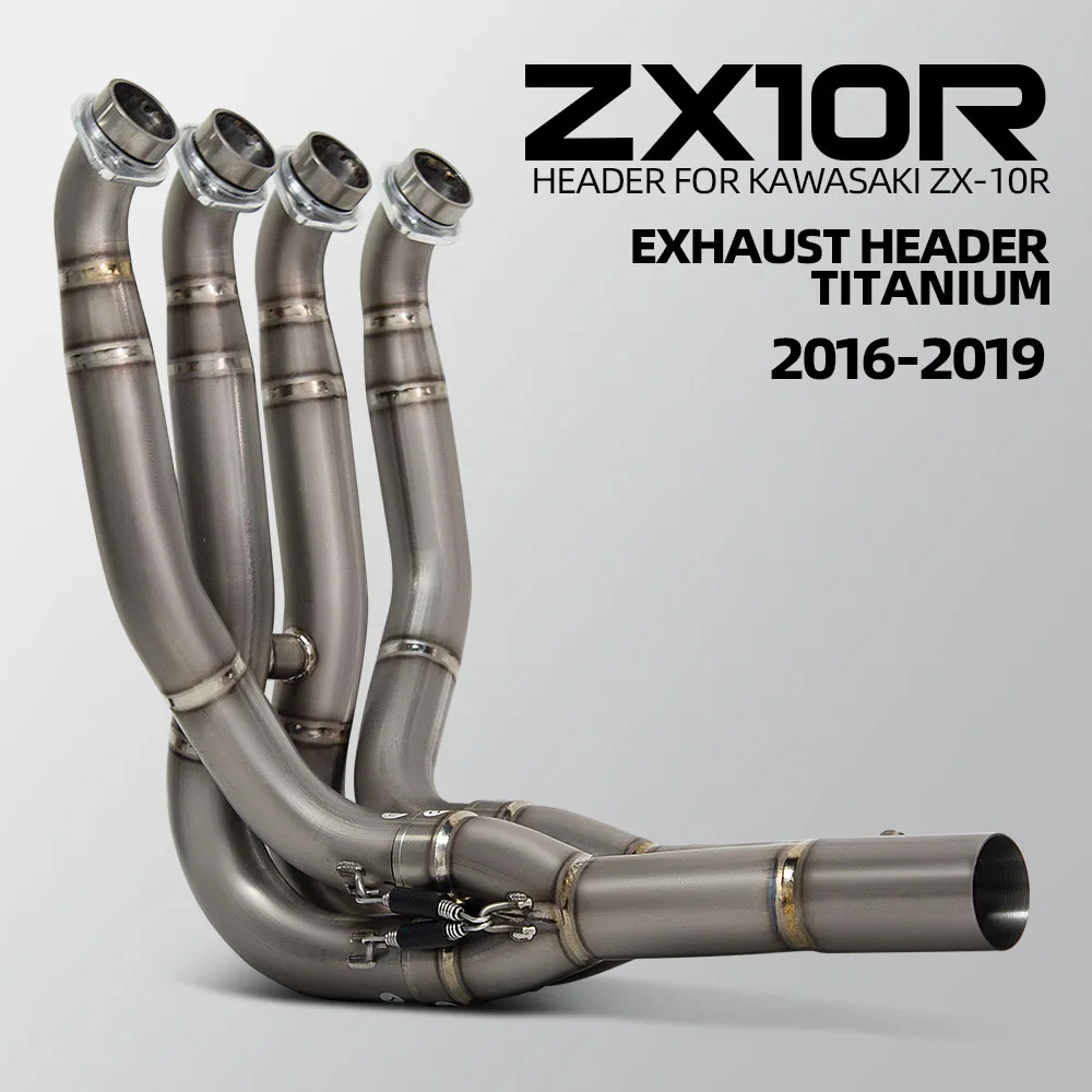 

For Kawasaki ZX10R ZX-10R 21-25 year Motorcycle Exhaust Manifold Titanium Front Link Pipe Kit Compatible Original Escape Muffler