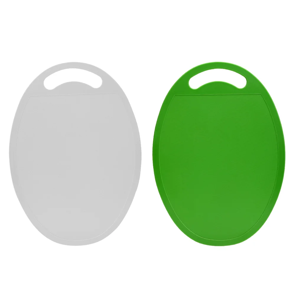

2pcs Pp Plastic Cutting Board Non-Slip Kitchen Chopping Block Space-Saving Stain Resistant Hole Design For Home Office Camping